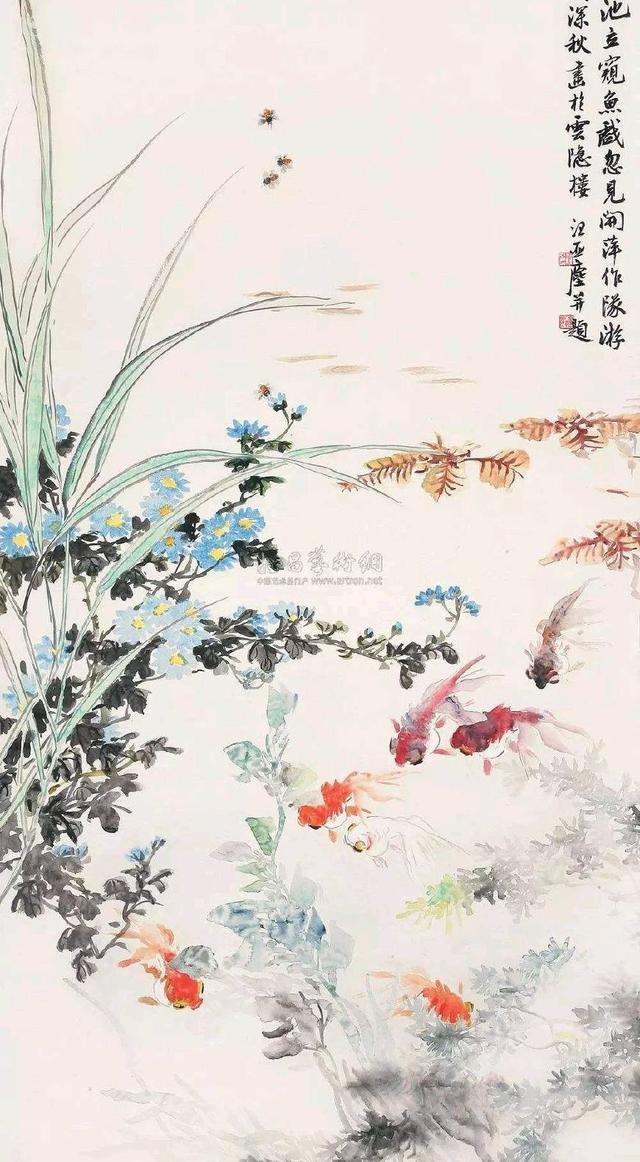 现代著名画家汪亚尘，精品国画作品欣赏。