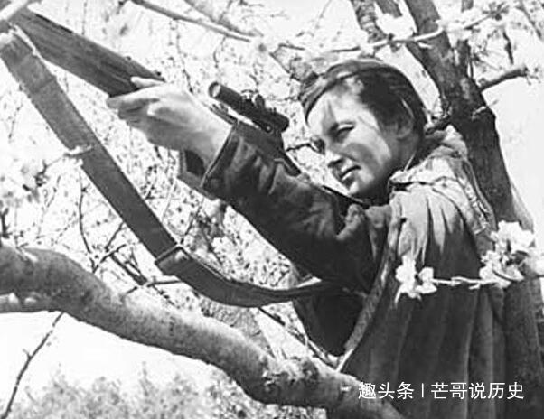 柳德米拉二战时的精彩瞬间！苏军的“狙击女王”，1年击毙309德军