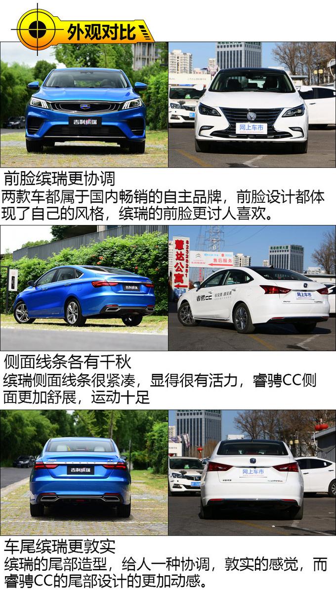 10万级别精品轿跑谁更值得买？吉利缤瑞对比长安睿骋CC