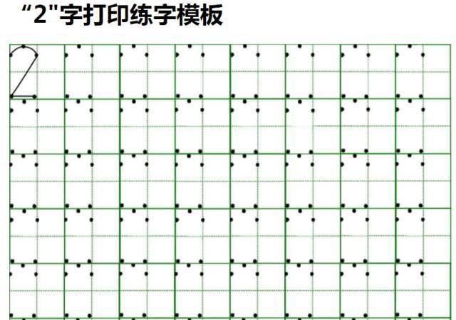 一年级必看！0-9在田字格中的规范写法！（附练字模板）