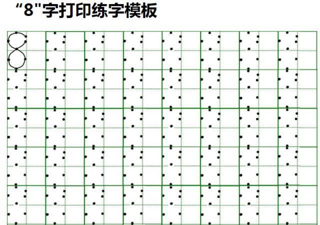 一年级必看！0-9在田字格中的规范写法！（附练字模板）