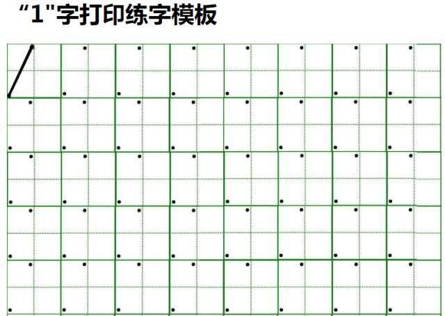 一年级必看！0-9在田字格中的规范写法！（附练字模板）