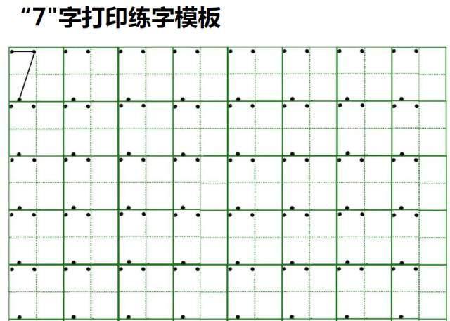 一年级必看！0-9在田字格中的规范写法！（附练字模板）