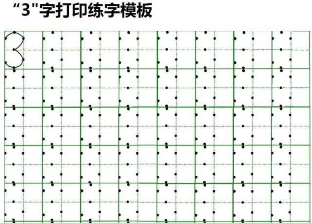 一年级必看！0-9在田字格中的规范写法！（附练字模板）