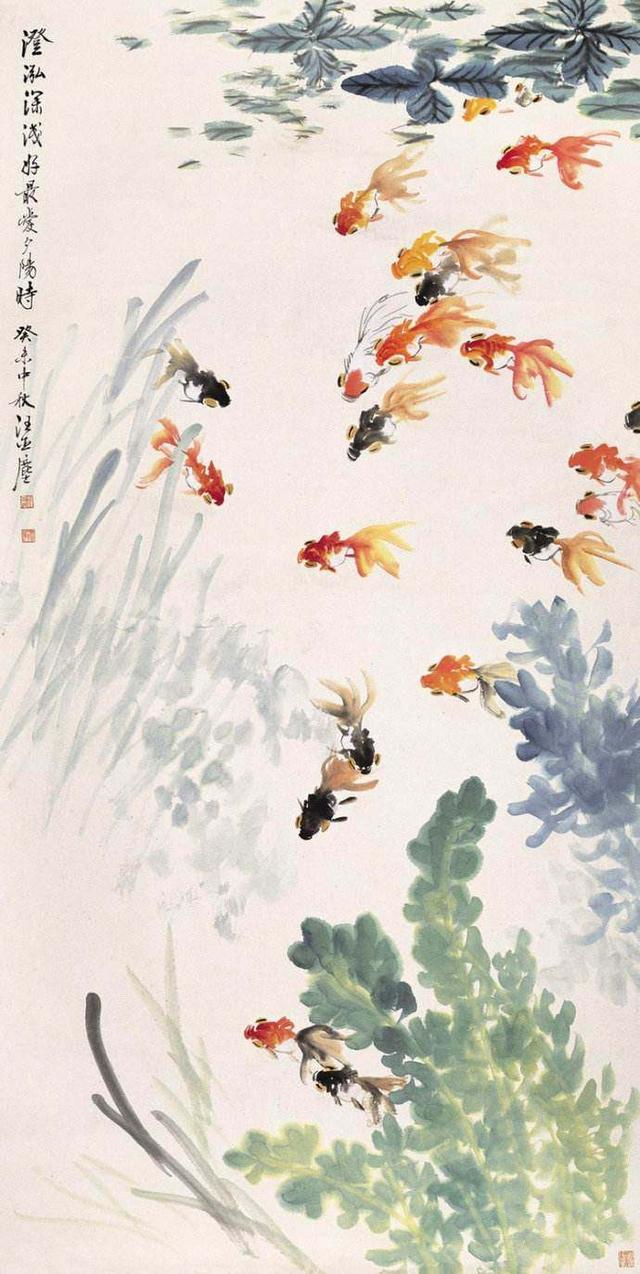 现代著名画家汪亚尘，精品国画作品欣赏。