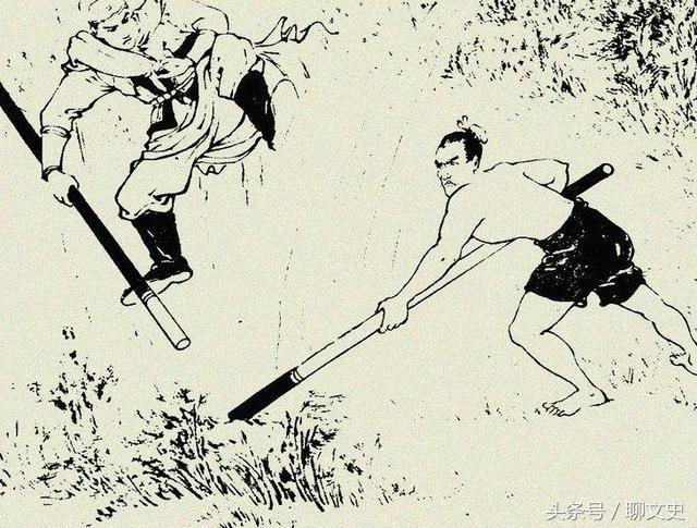岳飞报上姓名，劫匪立刻跪倒下拜，从此才有“马前张保马后王横”