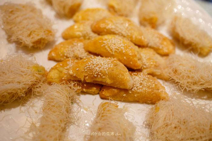 雪梅凉拼叉烧酥,包裹着榴莲果肉,榴莲味很足,不妨试试