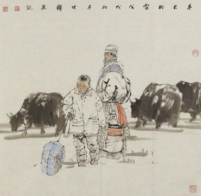 沈世铎人物画作品赏析：描摹细腻，展现出藏域高原与众不同的韵味