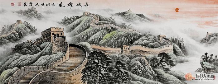 画家宋唐山水画 手绘字画景色优美艺术独特