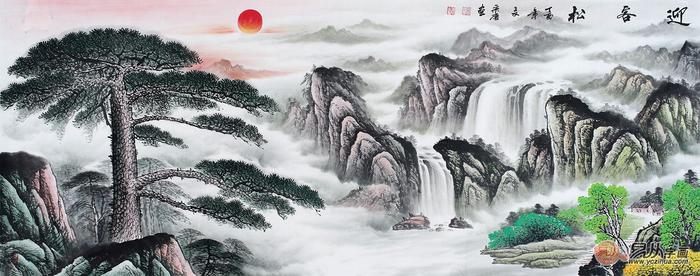 画家宋唐山水画 手绘字画景色优美艺术独特