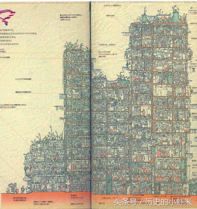 日本探险者绘制的“罪恶之城”九龙城寨平面图