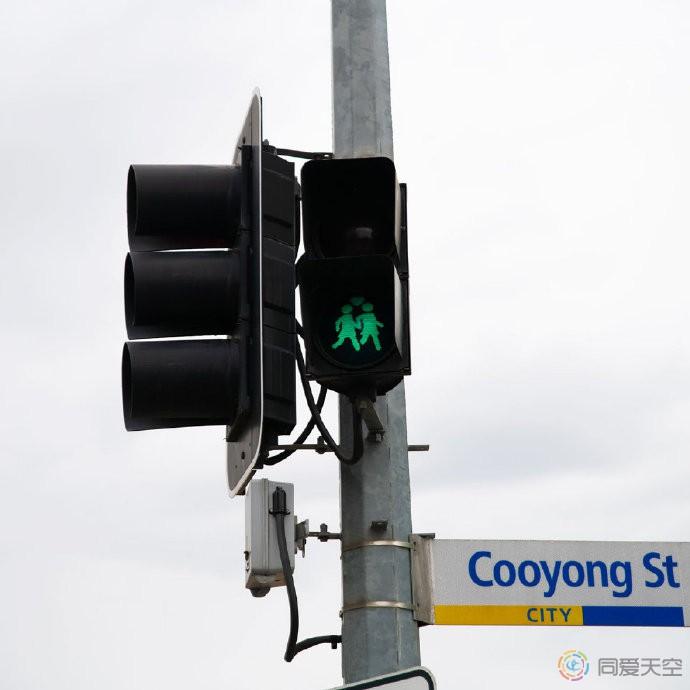 澳大利亚首都亮起了“同志交通灯”