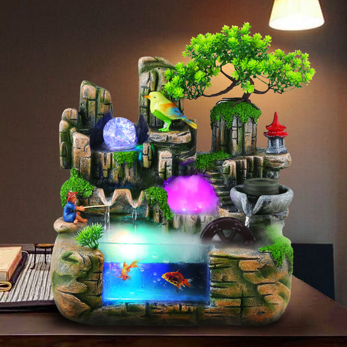 越来越多的有钱人家择创意流水摆件，寓意财源茂盛，来年大展宏图