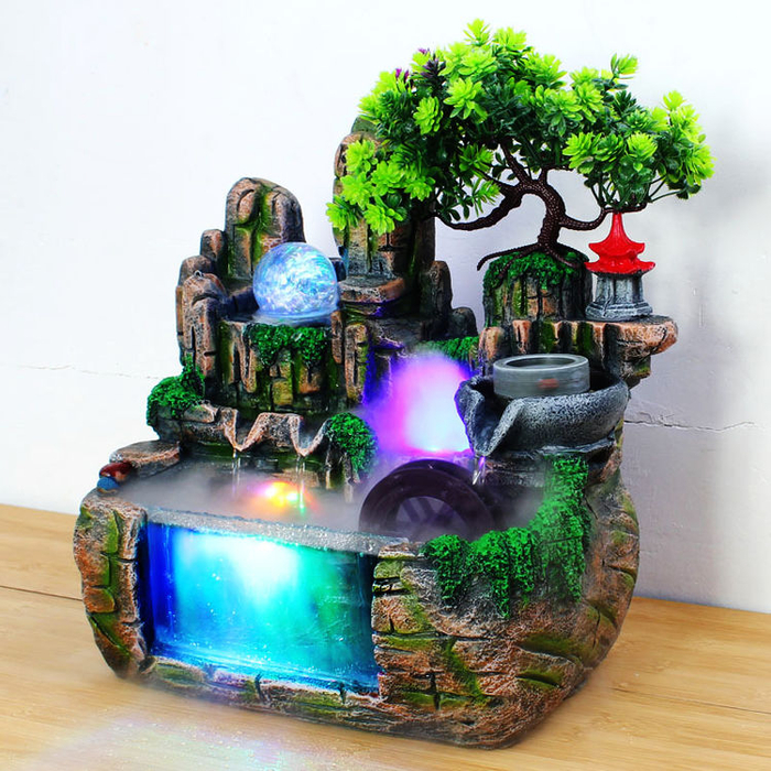 越来越多的有钱人家择创意流水摆件，寓意财源茂盛，来年大展宏图