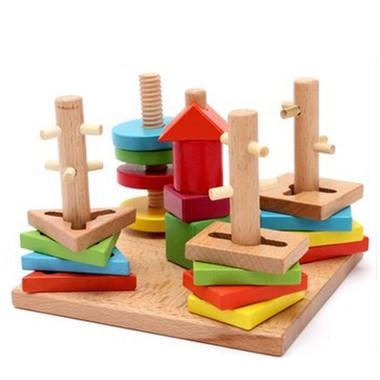 幼儿形状认知益智玩具--叠叠乐的玩法和作用