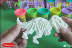 儿童创意彩泥diy恐龙化石手工制作