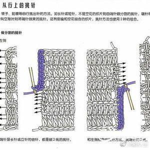 钩针挑针方法教程~钩针织片的下摆、边缘或是袖笼挑针……