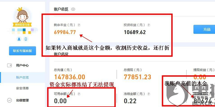 交易平台冻结资金