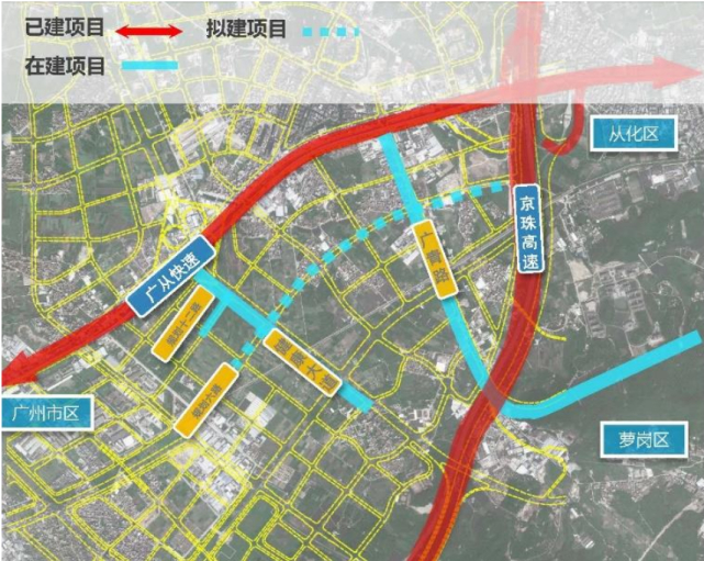 ▲ 在(拟)建道路系统图