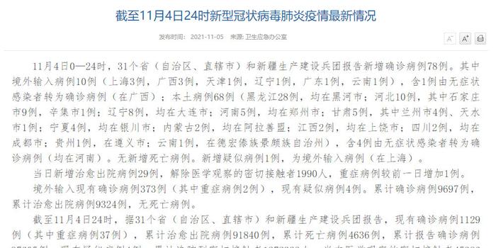 31省区市新增本土确诊68例「中国的疫情现在怎么样」