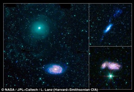 星系撞击:这是最新公布的“星系相撞地图”中展示的三个星系撞击场面 星系撞击:这是最新公布的“星系相撞地图”中展示的三个星系撞击场面这是NGC 935和IC 1801星系的撞击场面