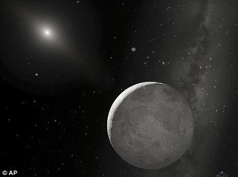 柯伊伯带:和2006年哈勃太空望远镜拍摄到的另一颗矮行星阋神星和它的卫星一样,妊神星静静地隐藏在这片寒冷昏暗的太阳系边缘地带 柯伊伯带:和2006年哈勃太空望远镜拍摄到的另一颗矮行星阋神星和它的卫星一样,妊神星静静地隐藏在这片寒冷昏暗的太阳系边缘地带