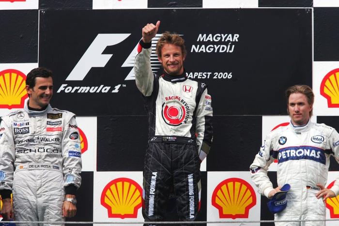 2006年匈牙利大奖赛,简森·巴顿赢得了F1生涯的首场胜利