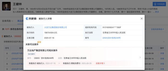 万达知情人士回应王健林被限高:或因执行层面信息不对称导致