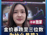 金价暴跌至三位数 为什么暴跌？普通人该怎么办？