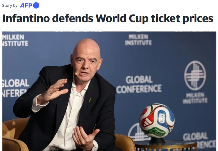 FIFA主席回应世界杯决赛门票1张200万：美国法律允许，如果有人买，我亲自送上热狗和可乐