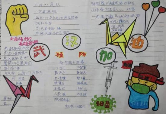 孩子们的防疫作品