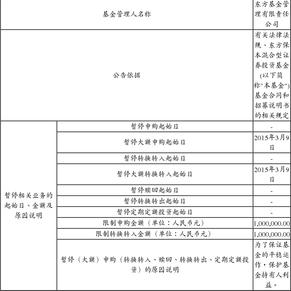 东方安心收益保本混合型证券投资基金暂停接受