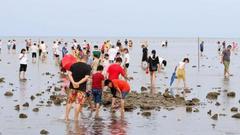 琼海旅游官网：#潭门赶海节# 赶海寻宝图片集