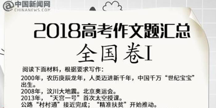 2018高考语文作文题出炉 你还会写当年的作文