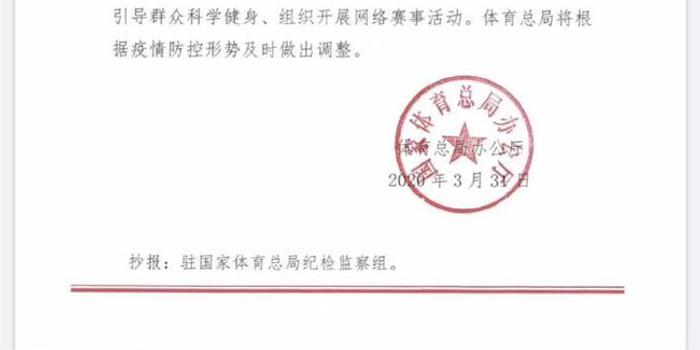 国家体育总局:马拉松等大型体育赛事暂不恢复