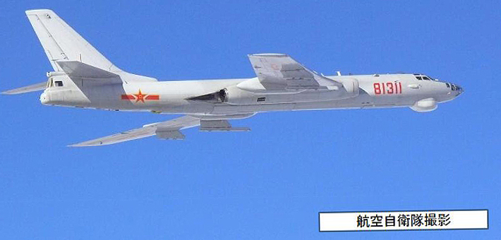 到日本后院去！中国8架战机飞日本海