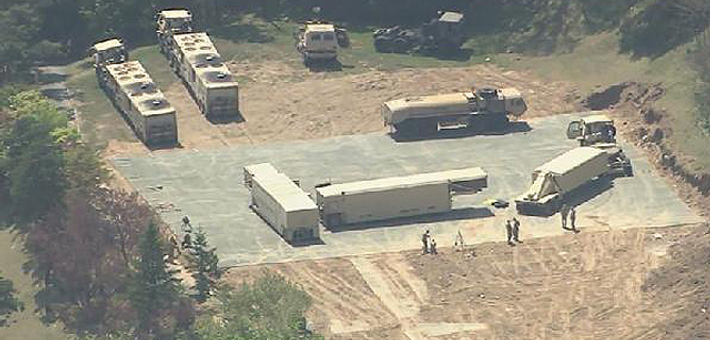 航拍萨德部署现场:高球场已面目全非