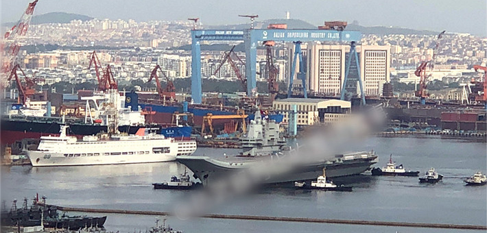 振奋人心!我002国产航母正进行二次海试