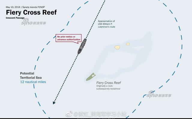 美军舰五次闯中国南海岛礁:最近又丢一名水兵