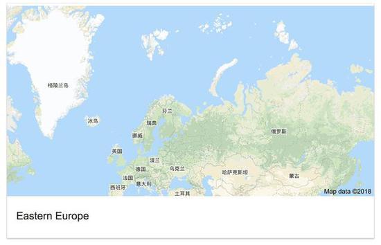 俄罗斯和东欧地图