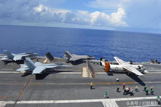 F-35C准备从林肯号航母起飞