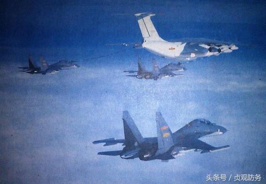△苏-30MKK具备空中加油能力后,解放军绕岛巡航就不用不同部队进行接力了