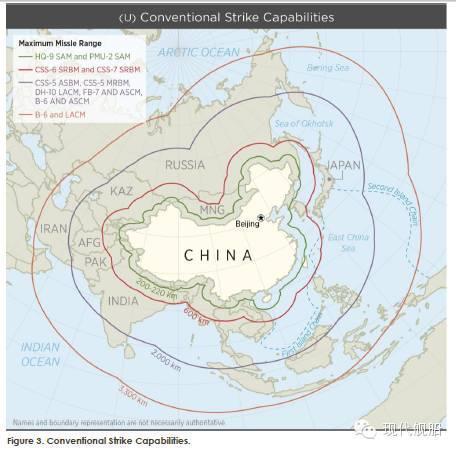 军力报告对中国常规打击能力的覆盖范围