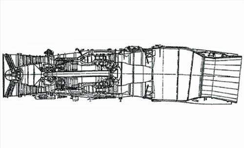 RD-33/93结构图,它采用了四级风扇