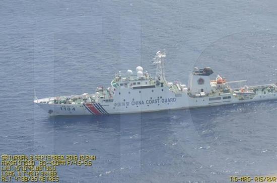 本次菲方拍摄到的“海警1104”