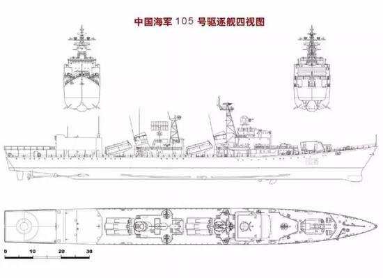 济南舰四视图。(来自现代舰船杂志)