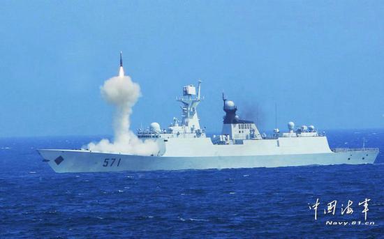 资料图:中国海军实弹演习