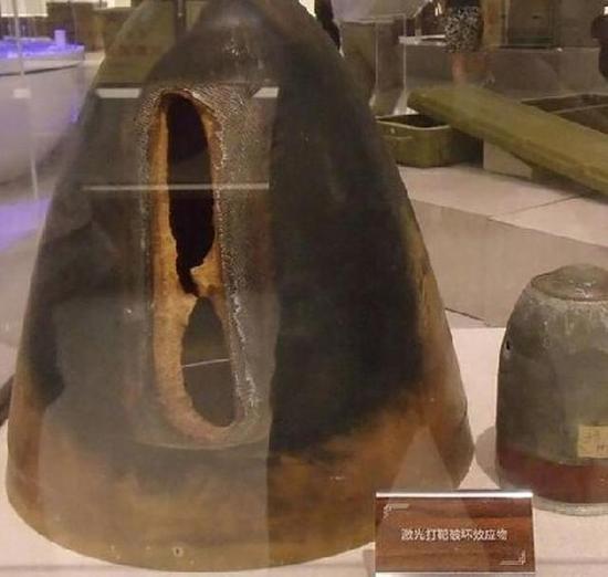 中国大功率激光武器打靶后的效应物