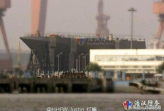 △网传建造中的055型驱逐舰