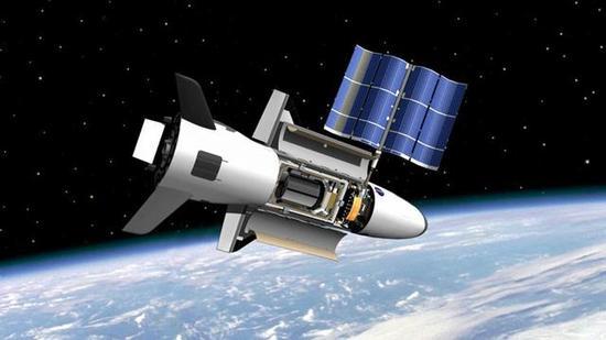 资料图:美国X-37B可重复使用空天飞机效果图。